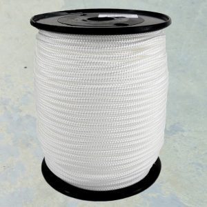 Nylonkoord 6 mm. Wit per meter