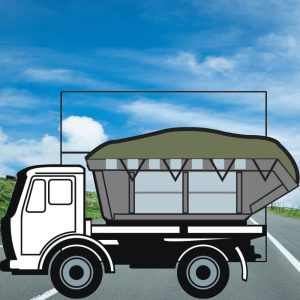 PVC Containerdekkleed 600 gram Groen